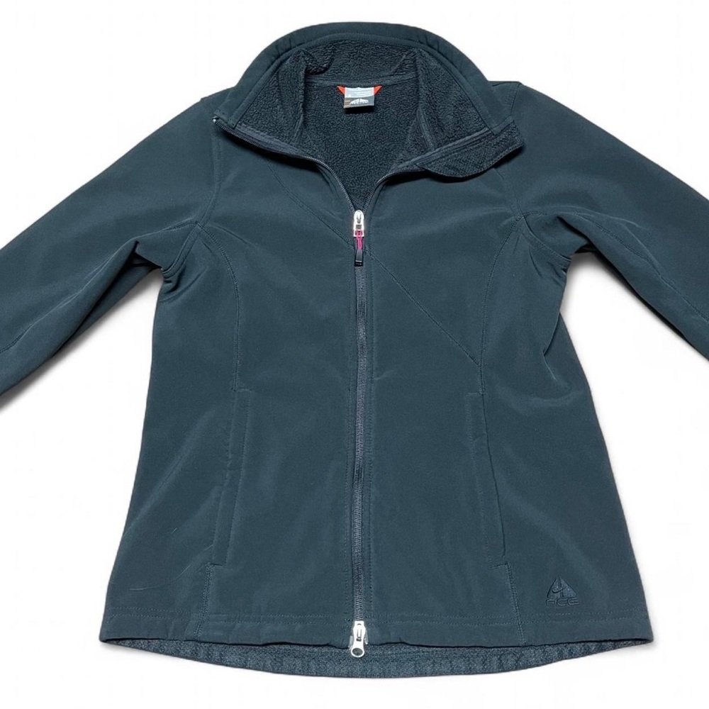 Nike ACG Women’s Black Zip Up Stretch Tech Base Layer Fleece Lined Jacket Size S